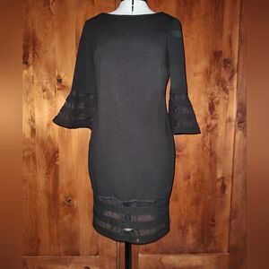 Calvin Klein Black Illusion Bell Sleeve Size 8